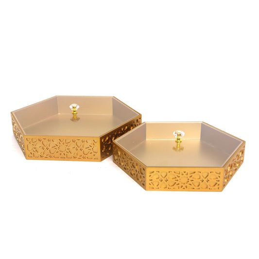 Andalusia Hexagon Covered Tray