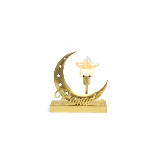 Ramadan Sign with a Crescent and LED Star