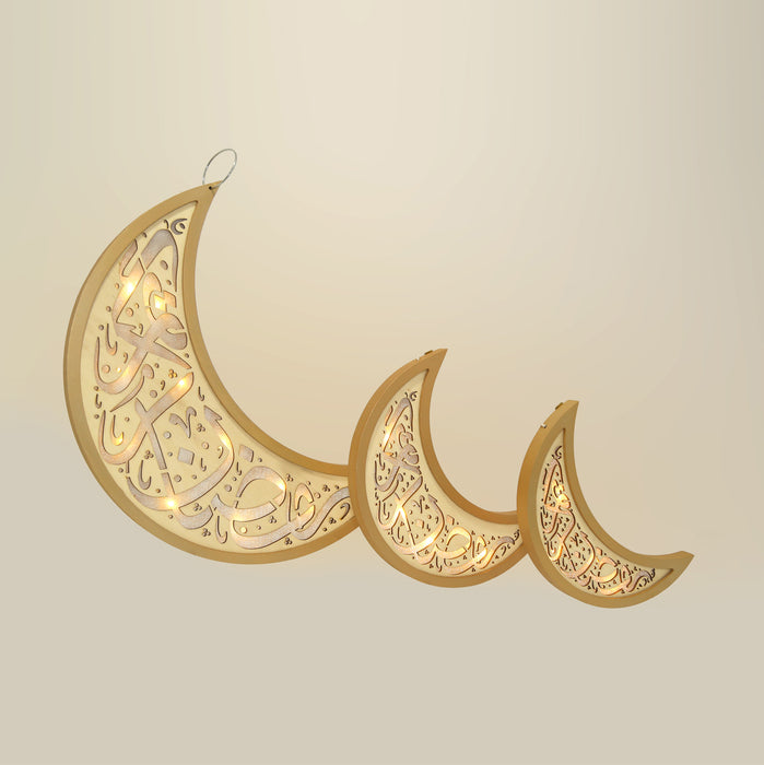 Hanging "Ramadan Kareem" Lighted Moon