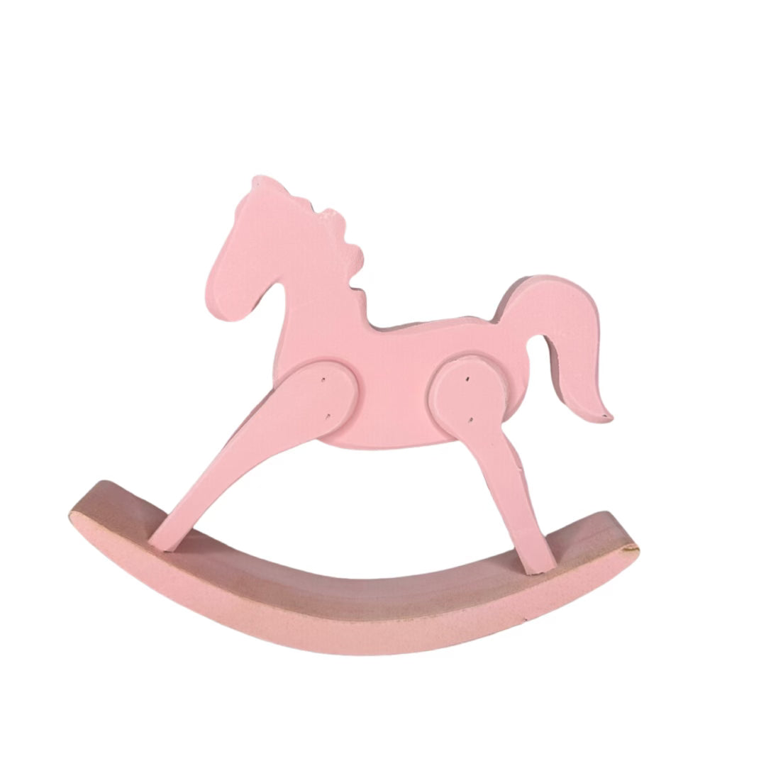 Wooden Rocking Horse Table Decor