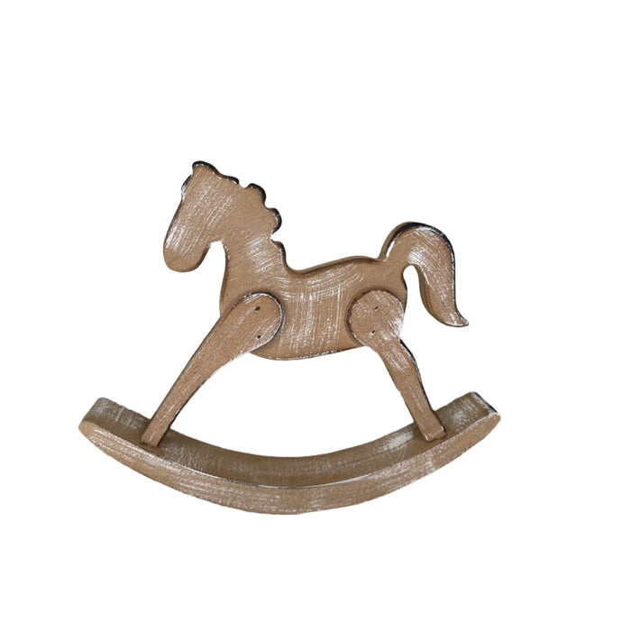 Wooden Rocking Horse Table Decor