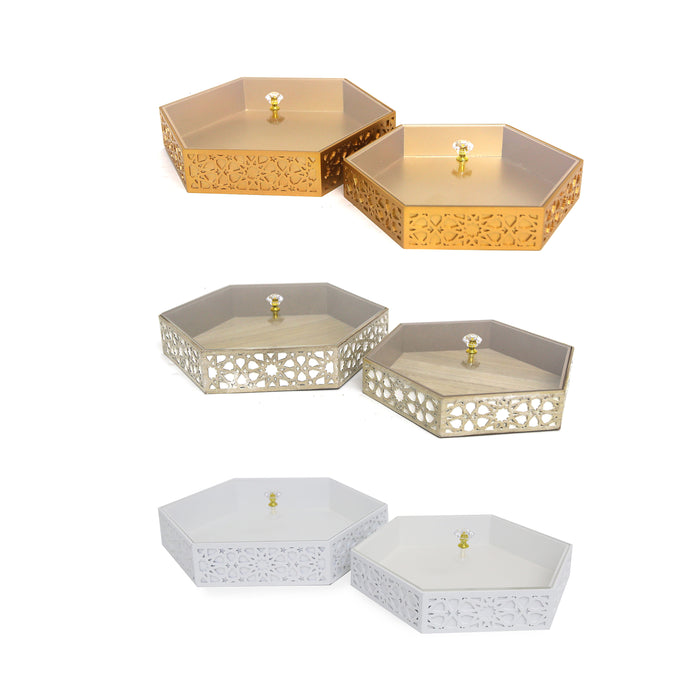 Andalusia Hexagon Covered Tray