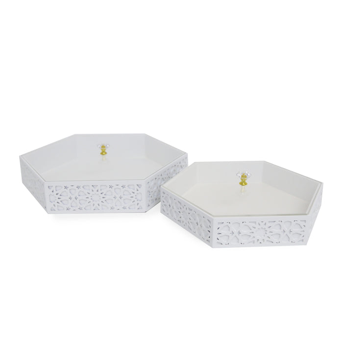 Andalusia Hexagon Covered Tray