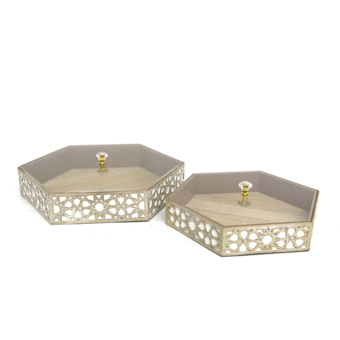 Andalusia Hexagon Covered Tray