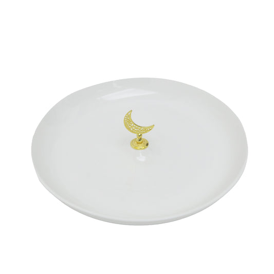 Jali Plate with Moon Center Handle