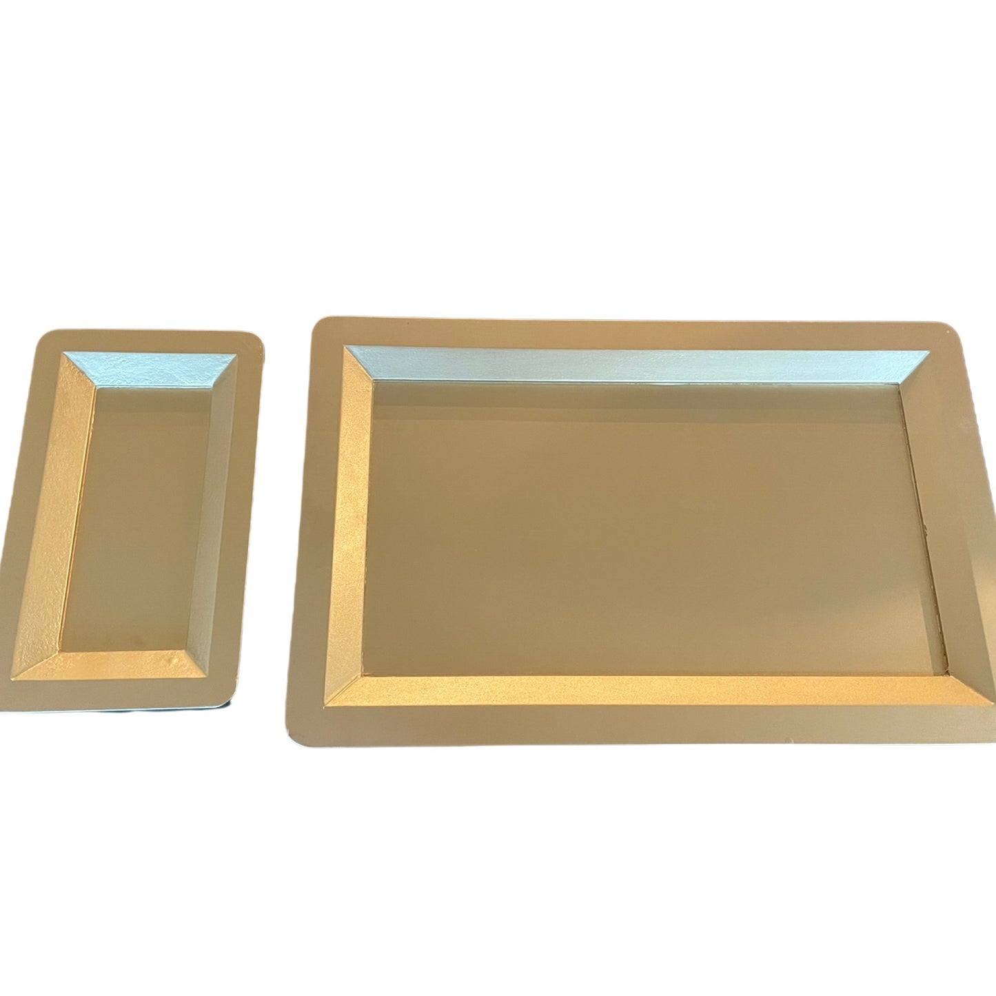 Set of Two Gold Trays