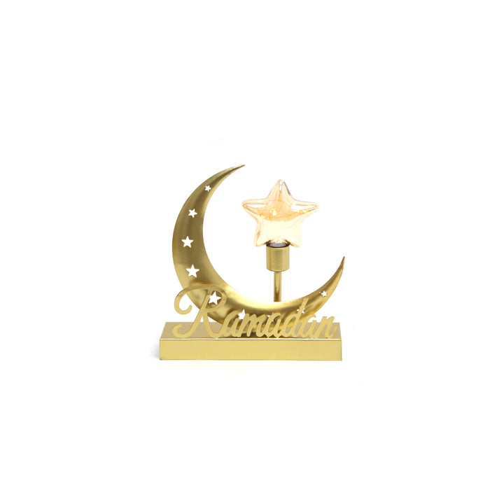 Ramadan Sign with a Crescent and LED Star